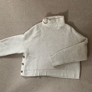 Cropped Madewell Knot Turtleneck Sweater